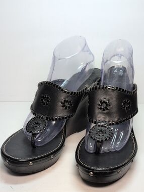 Jack Rogers Marbella wedge platform thong sandals womans size 11